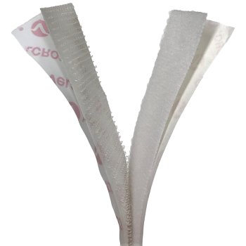 Velcro, hvid - Tynd