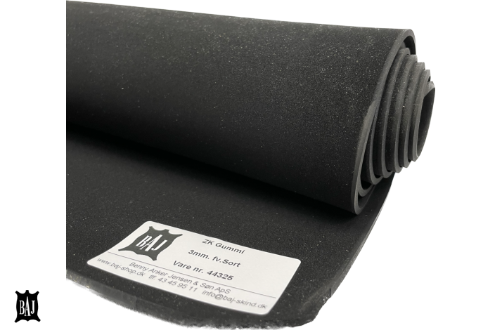 ZK Gummi  3mm. Fv.Black